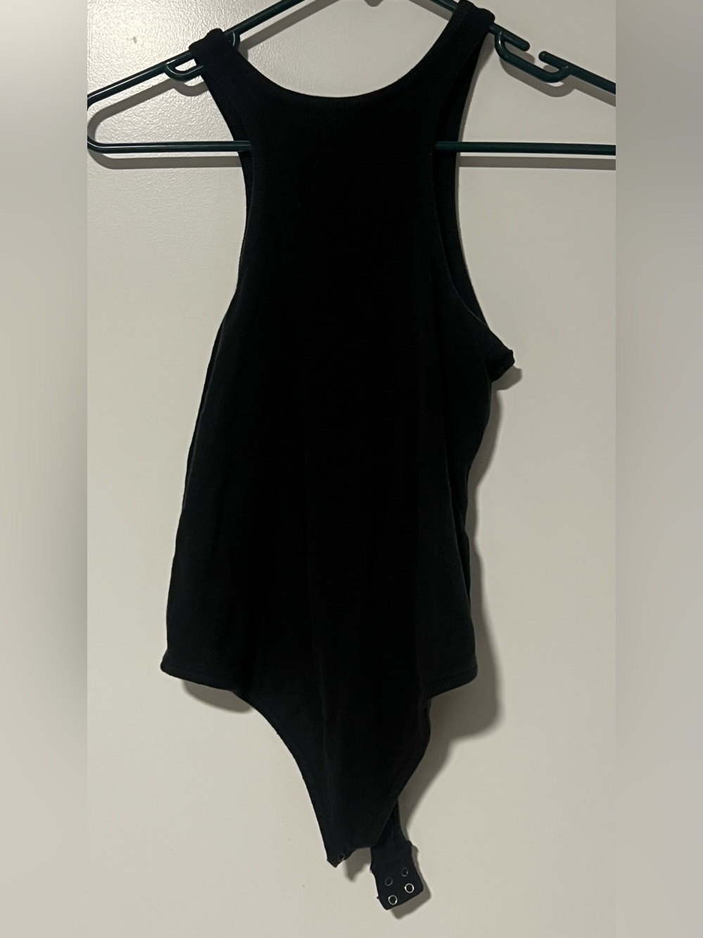 AllSaints Jamie Tank Black Ribbed Thong Bodysuit Size 8